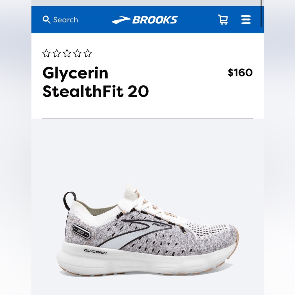 Brooks Glycerin StealthFit 20 sneakers womens grey white size 9 great condition